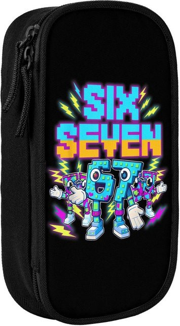 Fancy Style Studio Federmäppchen mit Italienischem Meme Design, Schwarz, Canvas-Material - Bild 1