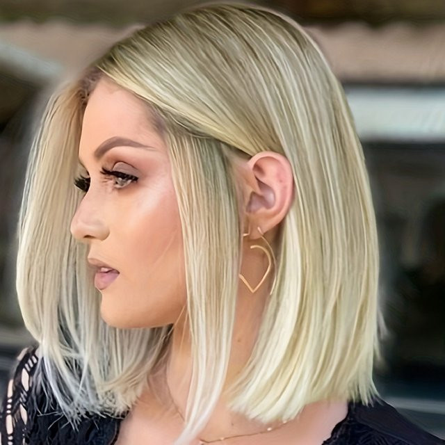 BoBo Perücke, Blond, Synthetische Faser, Damen - Bild 1