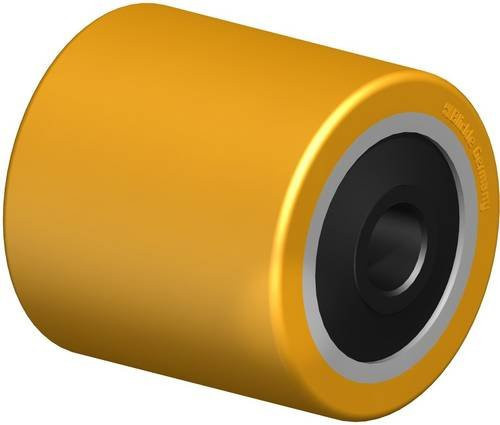 Blickle Hubwagenrolle HTHW 82X82/20-86K in Braun und Gelb mit 82 mm Durchmesser und einer Tragfähigkeit von 750 kg - Bild 1