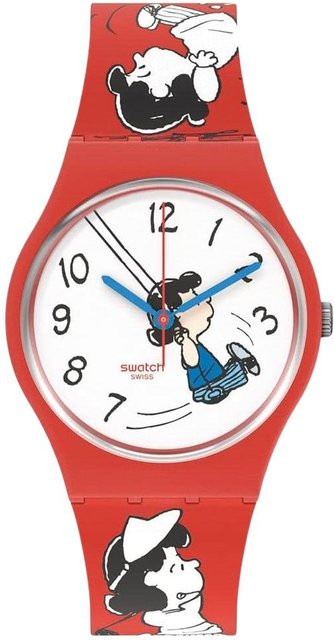 Swatch Armbanduhr, Quarz, biobasiertes Material, 41 mm, Silikonarmband, Unisex - Bild 1