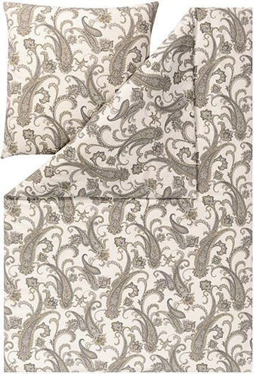Estella Bettwäsche Varena aus Edelflanell in Beige mit floralem Naturmuster - Bild 1