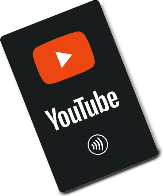 NFC-Karte für Google Bewertungen und YouTube mit integriertem NFC-Chip in Schwarz - Bild 1