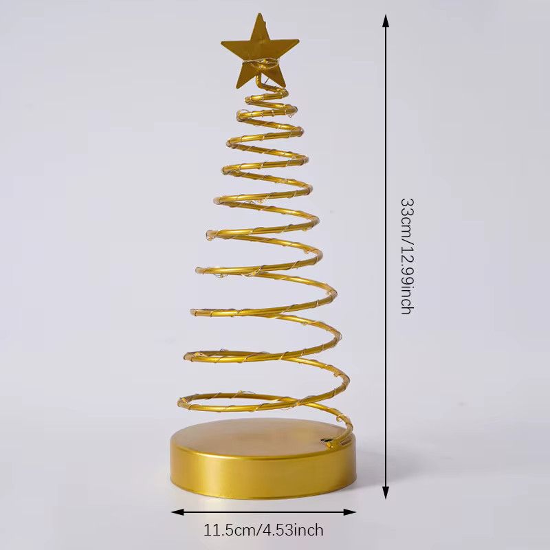 SHENZHITECH Spirale Sternlicht LED Nachtlicht mit gelbem Stern als Weihnachtsdekoration und Desktop Mini Baum für deine Heimdekoration - Bild 3