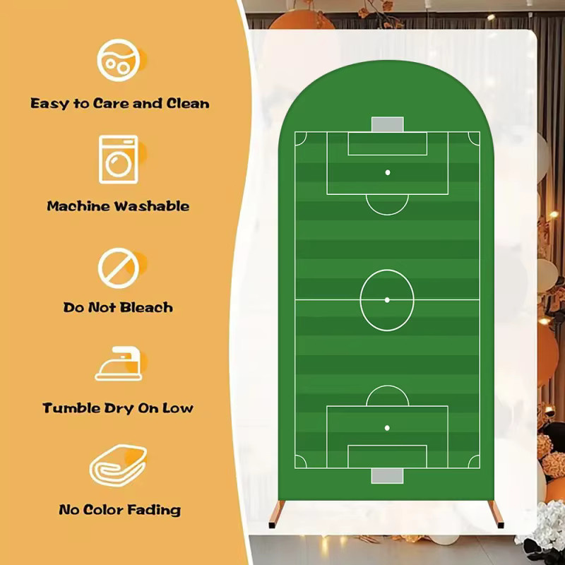 VIKAMA 2D-Flachbanner Bogenförmiger Hintergrund zur Dekoration für Fußball-Partys oder Babypartys - Bild 2