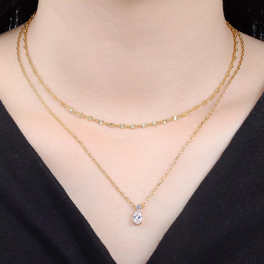 Orstarry Halskette mit Anhänger, 925 Silber, Zirkonia, Damen - Bild 2