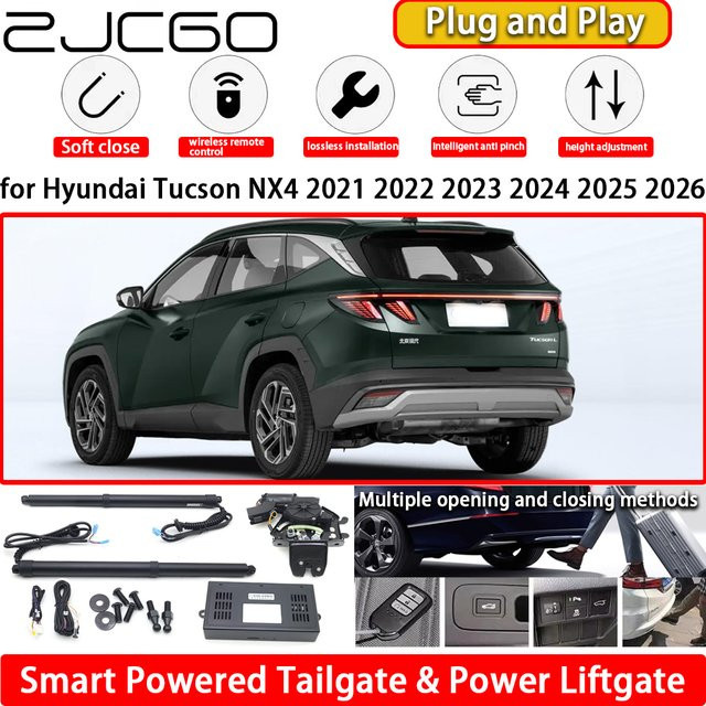 ZJCGO Elektrische Heckklappe für Hyundai Tucson NX4 2021 bis 2026 in Schwarz - Bild 1