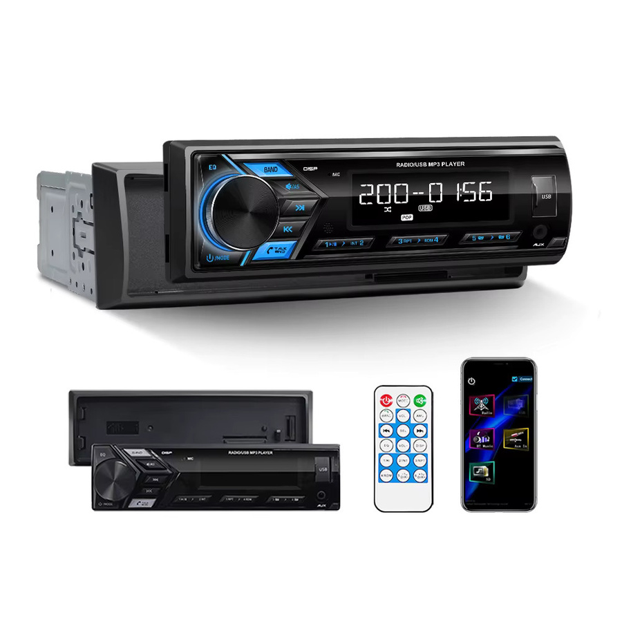 Grandnavi 1DIN Stereo Autoradio mit Bluetooth, MP3-Player, FM-Empfänger und Dash-Kit in Schwarz - Bild 6