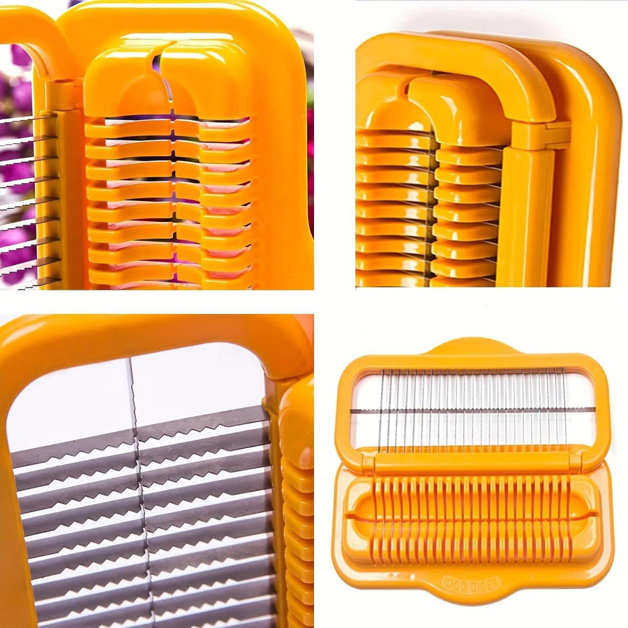 Multifunktionaler Bananenslicer aus Edelstahl in Orange für Obst und Gemüse - Bild 2
