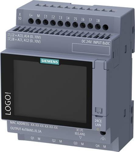 Siemens Logo! 9 SPS-Steuerungsmodul 9 6ED1052-1CC08-0BA3, 24 V/DC, Grau - Bild 1