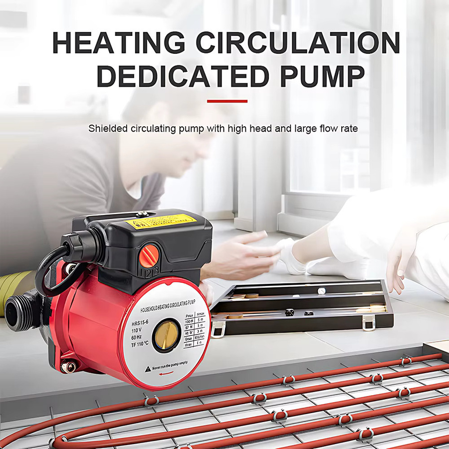 xmshxltd Abschalt-Umwälzpumpe für Heizung und Kesselwasser, Wandmontage, 220 V, 50 Hz, Durchfluss: 65 l/min, Förderhöhe: 6 m - Bild 3