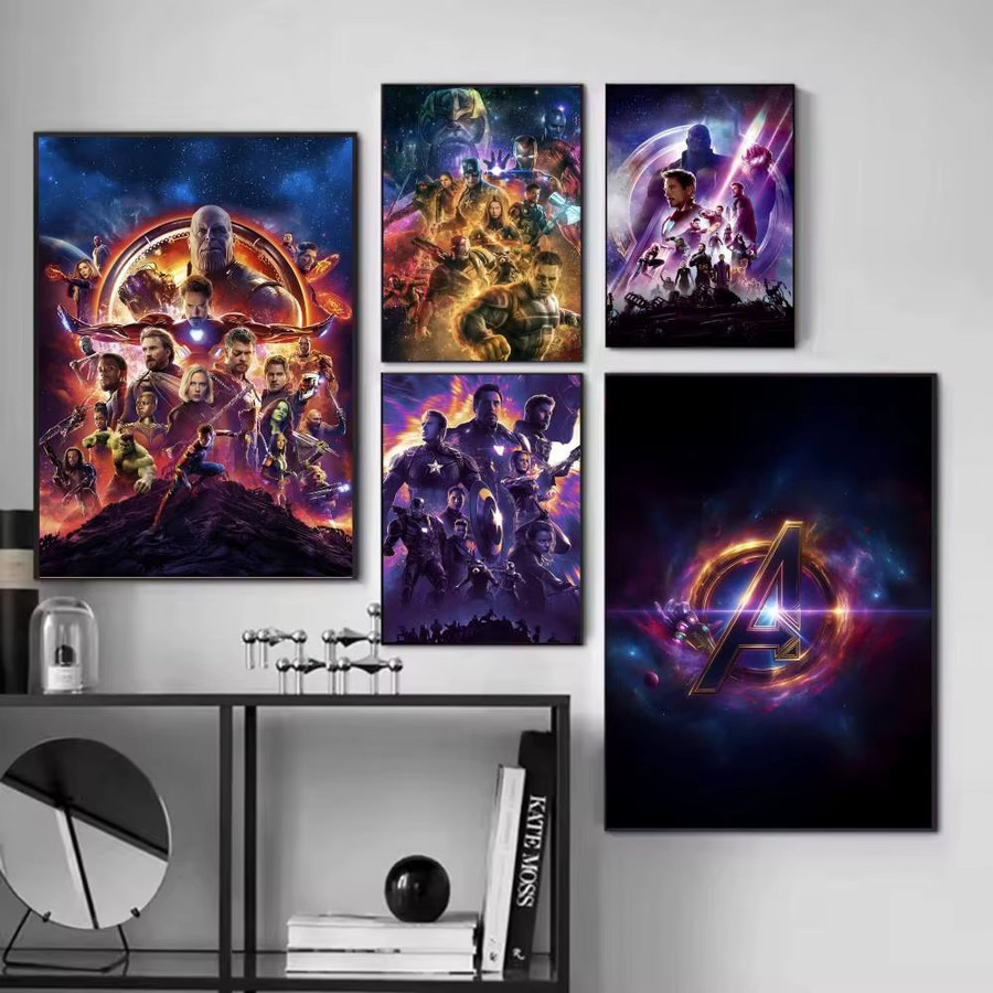 Selbstklebendes Avengers Infinity War Filmplakat aus Papier in Mehrfarbig, Rechteckig - Bild 2