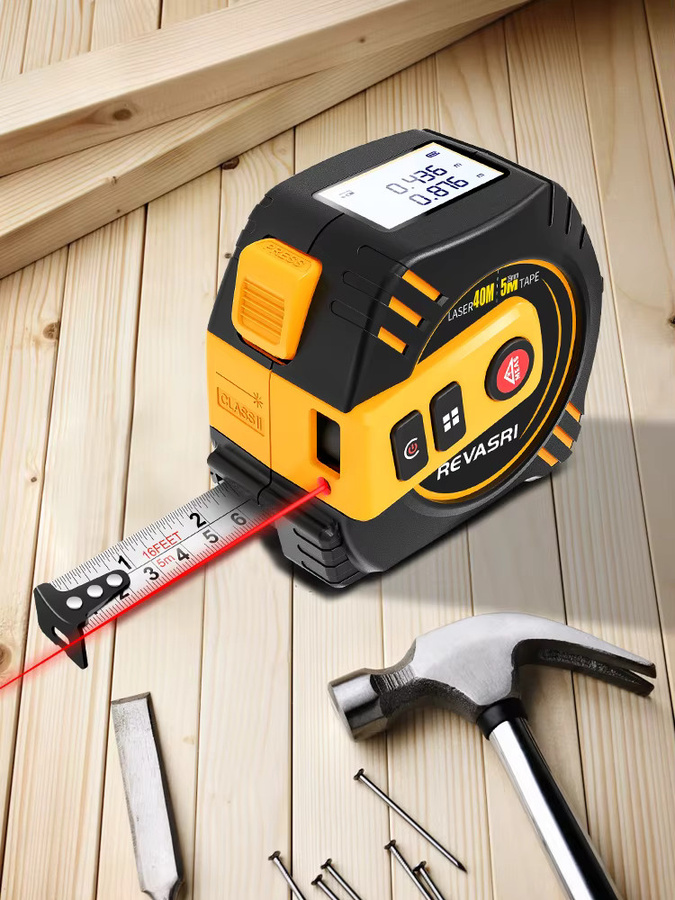 REVASRI Laser-Messband 40m Infrarot-Laserentfernungsmesser mit HD Smart Display Multifunktionales Messwerkzeug - Bild 6