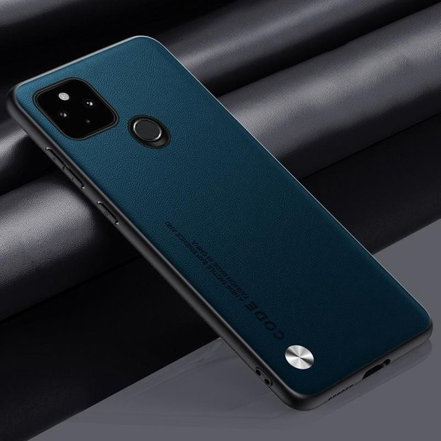 Aveuri Stoßfeste Handyhülle aus luxuriösem PU-Leder für Google Pixel 5 und Pixel 5A 5G in Grün - Bild 1