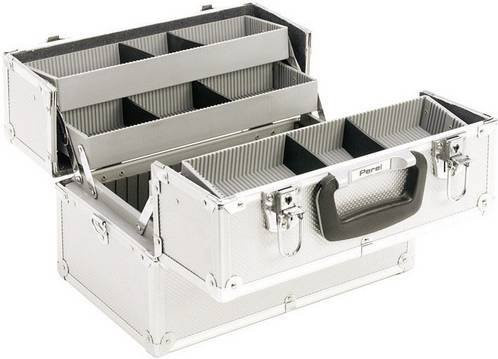 Velleman 1819-2 Universal Werkzeugkoffer unbestückt aus Aluminium in Silber, B: 22,0 cm, T: 36,0 cm, H: 25,0 cm - Bild 1