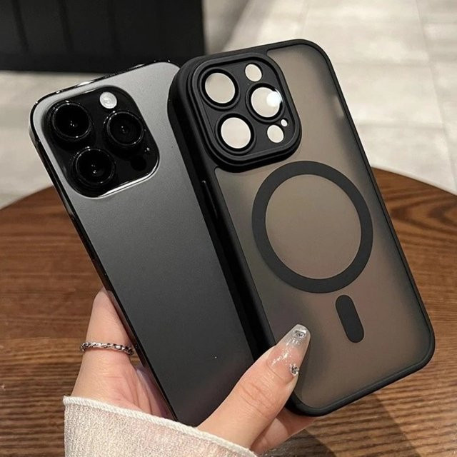 Ricestate MagSafe Handyhülle mit Objektivschutz in Schwarz, matt und transluzent für iPhone 11 bis iPhone 17 Pro Max Plus - Bild 1