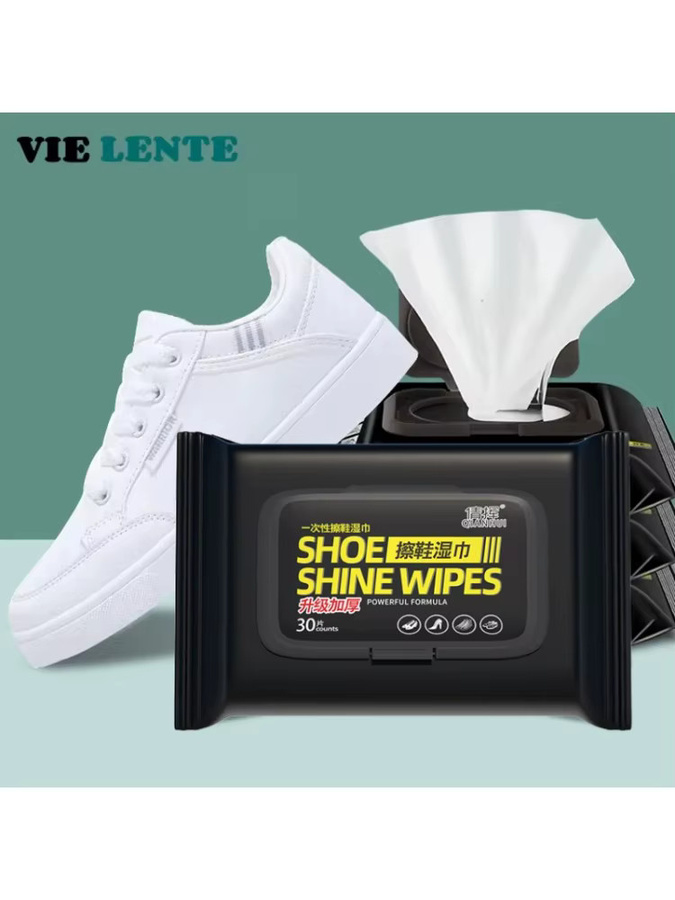 VIE LENTE Einweg Schuhreinigungstücher für Turnschuhe, Weiß - Bild 5