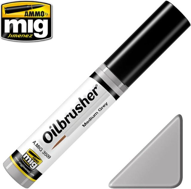 AMMO by MIG Jimenez Oilbrusher Medium Grey, Grau - Bild 1