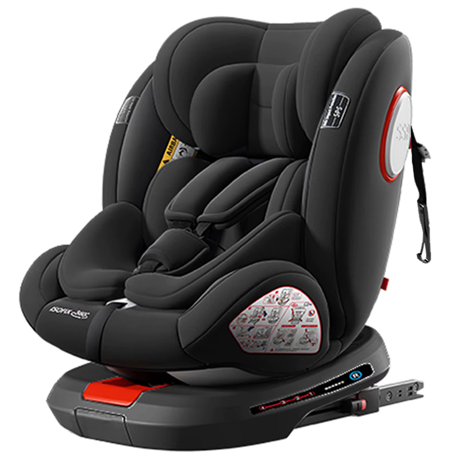 Magic ZC R129 I-Size 360 Grad drehbarer Baby-Autositz mit ISOFIX für Säuglinge und Kleinkinder, Schwarz-Grau, 40-150 cm - Bild 6