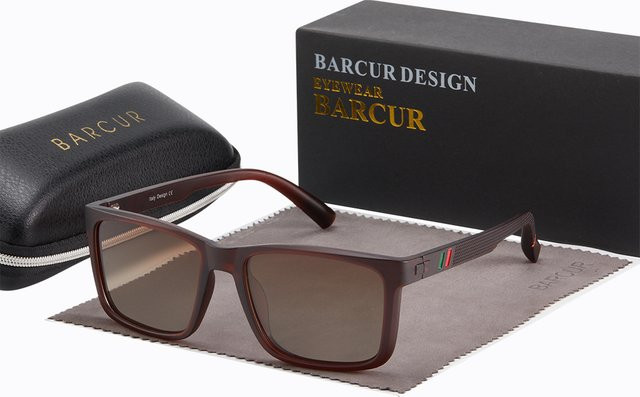 Barcur Sonnenbrille, Quadrat, Vollrand, Kunststoff, Unisex - Bild 1