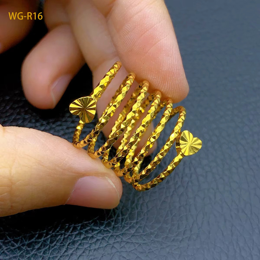 XUHUANG Spiral-Herzring, 916 Gold, Damen - Bild 3