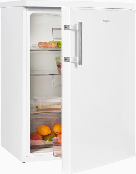 Exquisit KS18-V-H-170E Vollraumkühlschrank in Weiss, Standgerät mit LED-Innenbeleuchtung und Flaschenregal, H x B x T: 156 x 60 x 61 cm - Bild 1