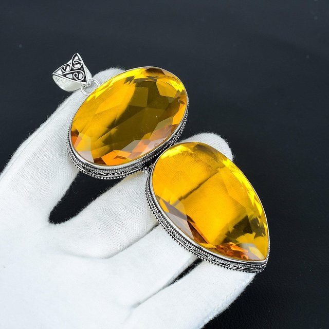 JewelryMart Anhänger 925 Silber, Citrin, Gelb, Damen - Bild 1