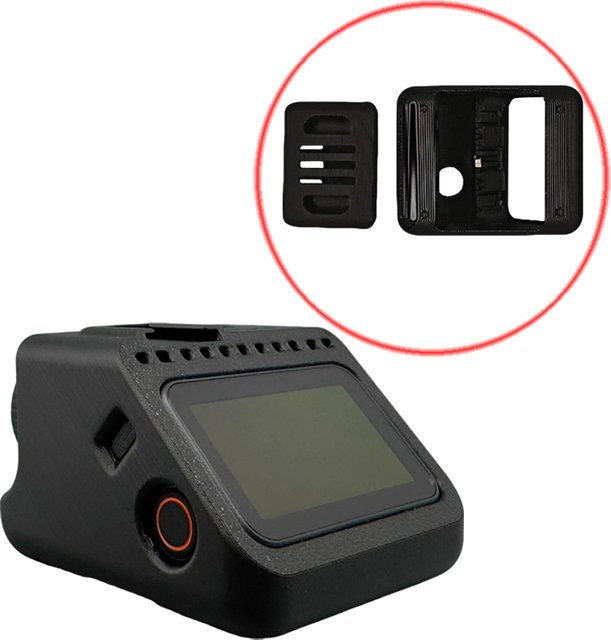 Magnetische Saugbasis und 3D-gedruckte Schutzhülle mit Wärmeableitung und Lanyard-Ösen für DJI Osmo Nano in Schwarz - Bild 1