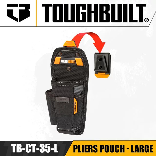 Toughbuilt Zangen-Gürteltasche Werkzeugtasche für Elektriker, schwarz, verstärkt und verschleißfest TB-CT-35-M/TB-CT-35-L - Bild 1