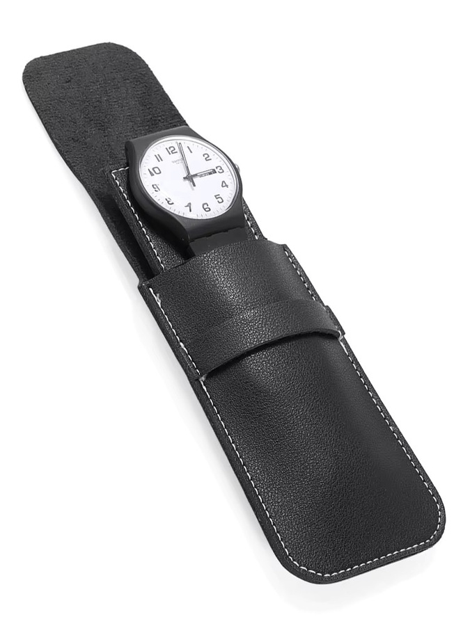 crazyband Uhrentasche Leder, Schwarz, Unisex - Bild 6