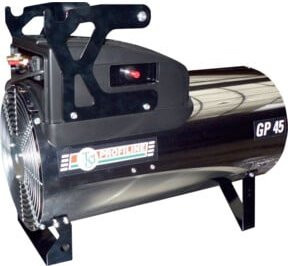TGO Gas-Heizgebläse aus Edelstahl in Silber und Schwarz, regelbar mit 23-47kW - Bild 1