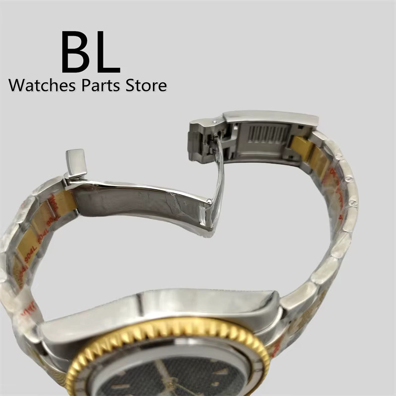 BLIGER Herrenuhr GMT, Automatik, Goldgehäuse, 40 mm, braunes Zifferblatt - Bild 2