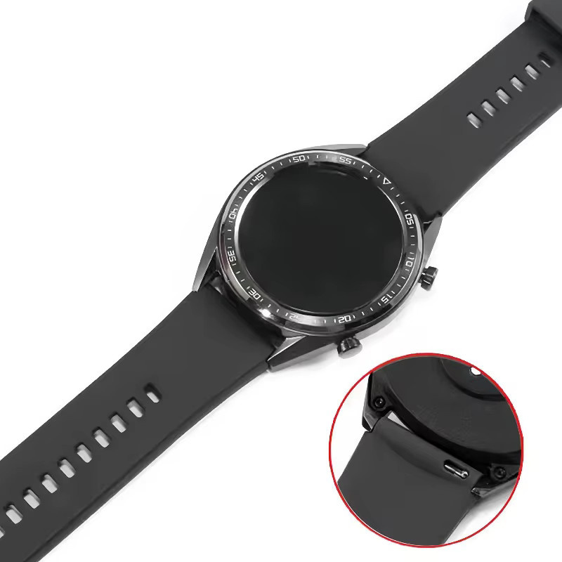 TINUORA Uhrenarmband Silikon, 22 mm, Schwarz, Unisex - Bild 3