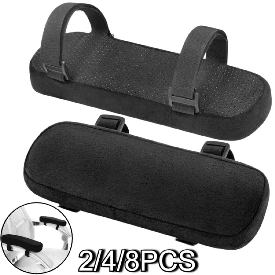 Memory Foam Stuhl Armlehne Pads für Büro und Gaming, rechteckige Ellenbogen Kissen in Grau und Schwarz - Bild 3