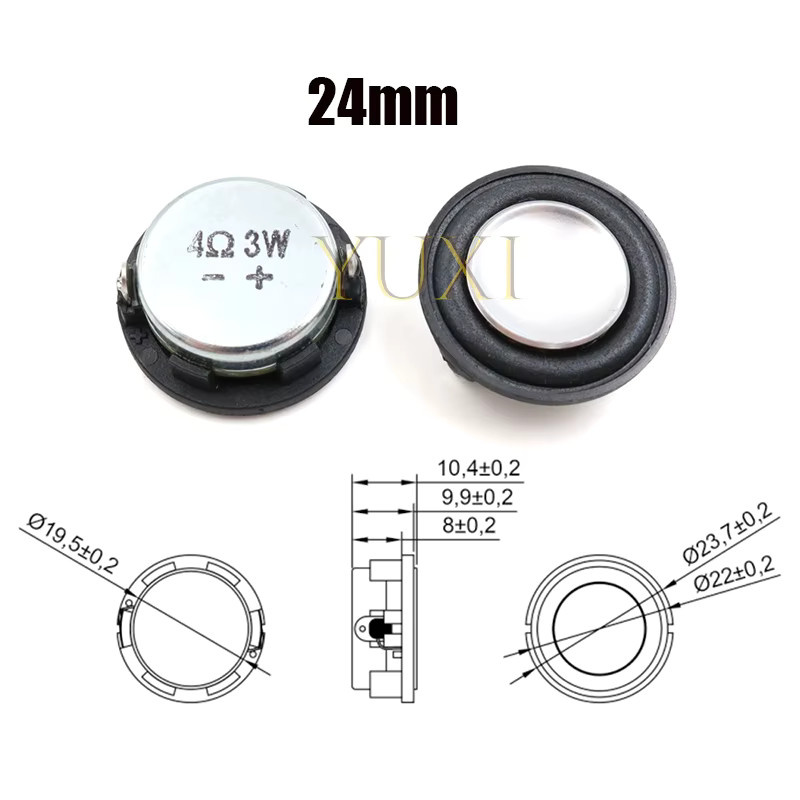 YuXi Mini-Lautsprecher 1 Zoll Breitband-Audiolautsprecher mit Neodym-Magnet 3W 4 Ohm für DIY Heimkino Projekte - Bild 2