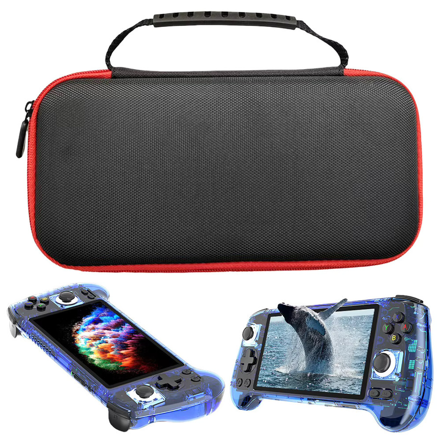 Eva Schutzhülle für Anbernic RG556 Retro Handheld-Spielekonsole, harte Aufbewahrungstasche mit Netzfach, Schwarz - Bild 2