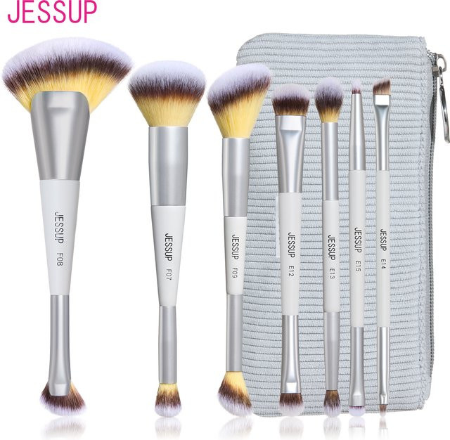 Jessup Make-up-Pinsel-Set, 3/7-teilig, Grau - Bild 1