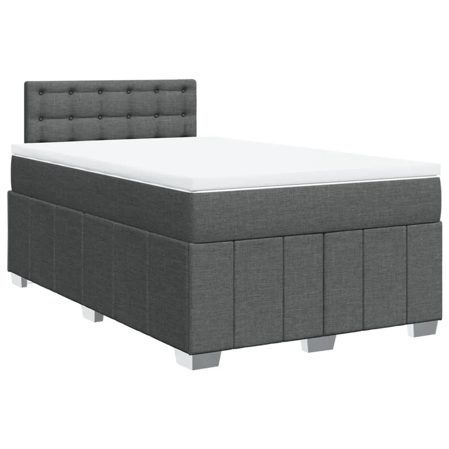 vidaXL Boxspringbett mit Matratze Dunkelgrau B/T: 120 x 190 cm mit USB-Anschluss und Unterbettbeleuchtung - Bild 2