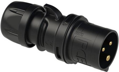 PCE CEE-CARA Stecker 16A 3polig 230V Schwarz - Bild 1