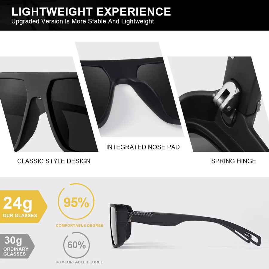CRIXALIS Sonnenbrille, quadratisch, Vollrand, Kunststoff, Unisex, polarisiert - Bild 6