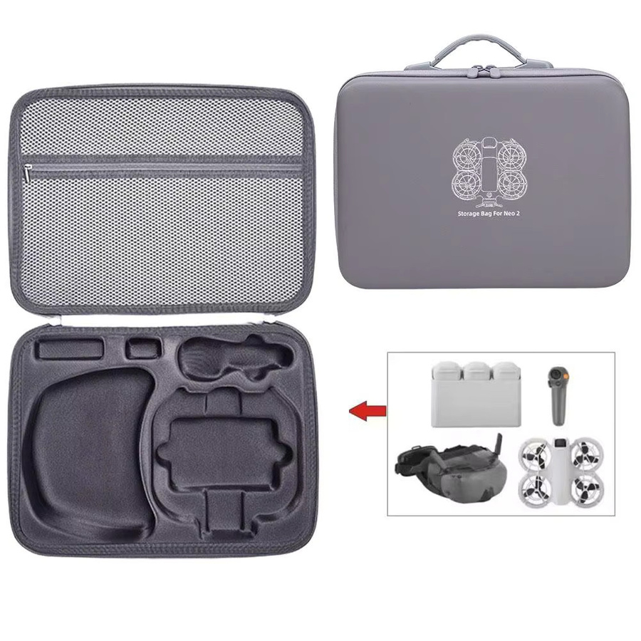 DJI Neo 2 Tragbare Aufbewahrungsbox und Schultertragetasche in Grau - Bild 3