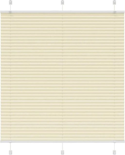 vidaXL Plissee Creme in Beige, halbtransparentes Polyester, B: 120 cm, H: 150 cm - Bild 1
