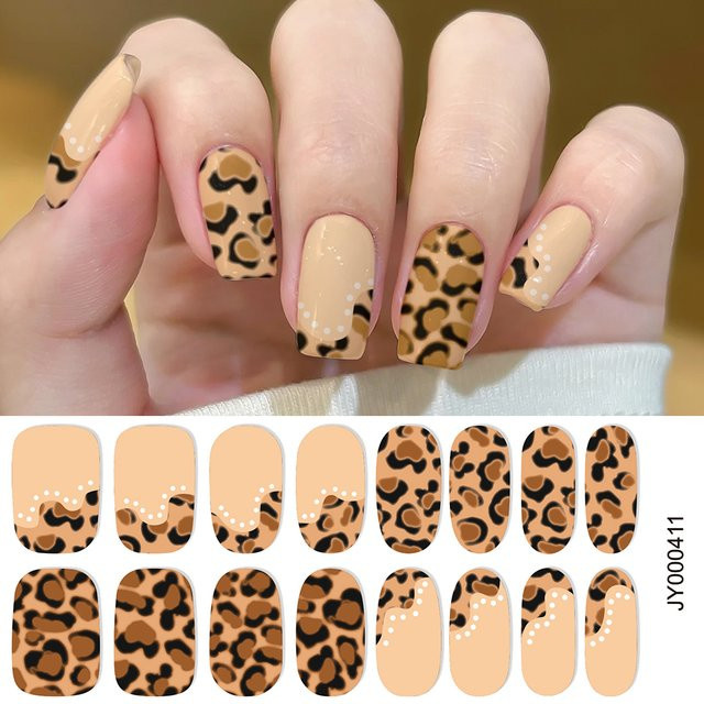 MAFANAILS Gel-Nagelaufkleber, Leopardenmuster, Maillard-Farbe - Bild 1