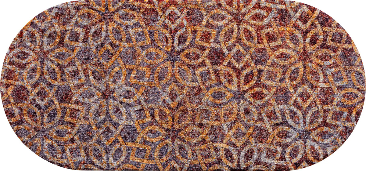wash+dry by Kleen-Tex Fußmatte oval in braun-natur mit rutschhemmender Gummibackseite aus Polyamid - Bild 2