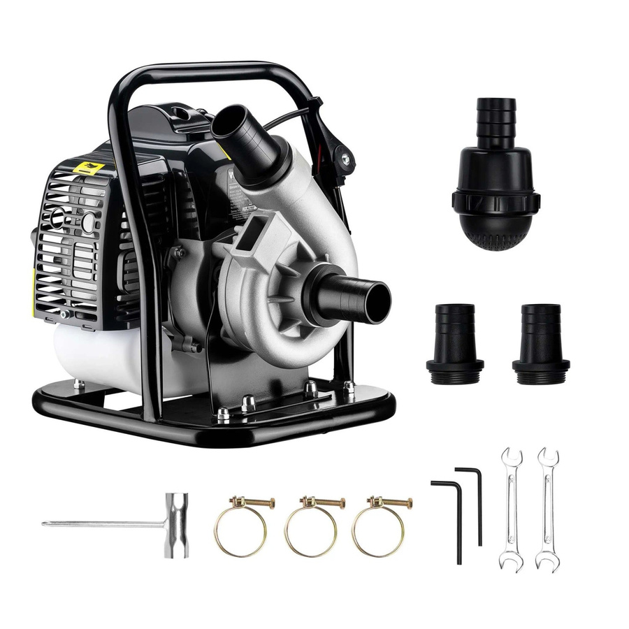 Wiltec Benzin Wasserpumpe 14kW mit 15 m³/h Förderleistung in Grau/Silber - Bild 2