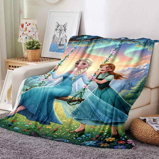Living Need F Elsa Anna Flanell-Kuscheldecke für Kinder, Mehrfarbig, B: 80 cm, L: 120 cm - Bild 1