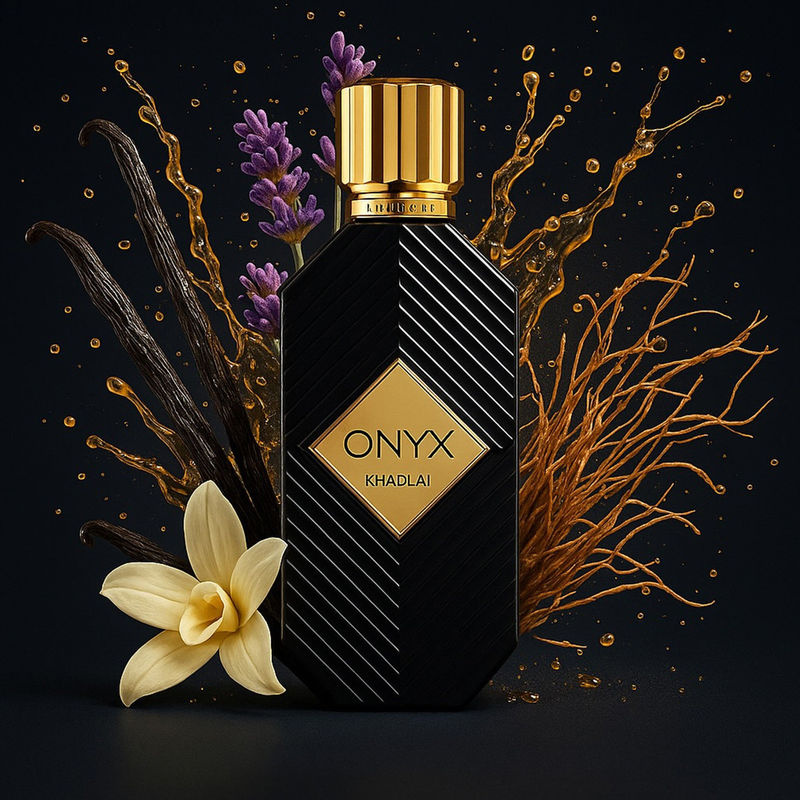 Khadlaj Onyx Gold Eau de Parfum 100ml Schwarz Glas - Bild 2