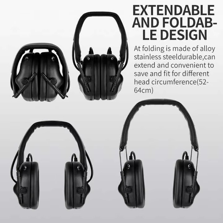 WoSporT Taktisches Headset mit Noise Reduction für Jagd, Airsoft und Schießen in Schwarz - Bild 5