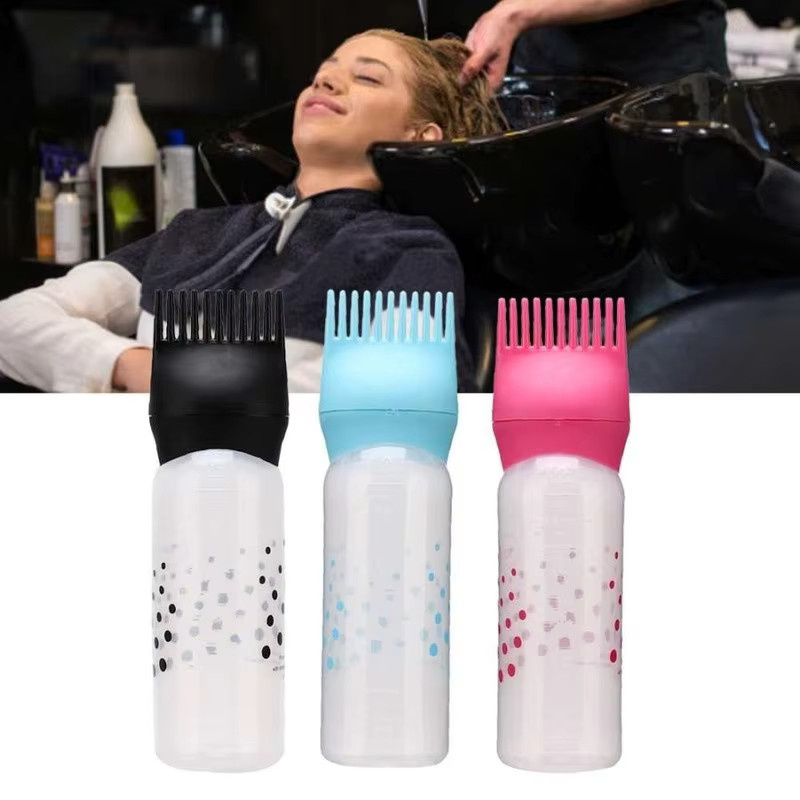 Haar Farbstoff Applikator Pinsel Flasche mit Kamm, Unisex - Bild 4