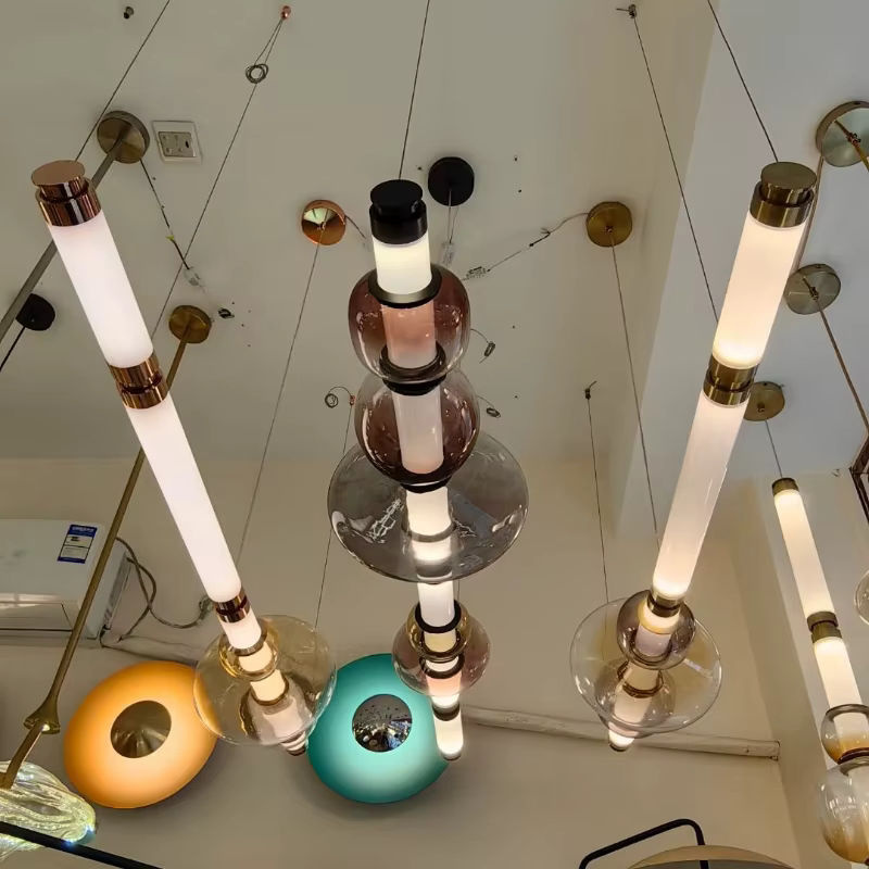 Artpad Designer Pendelleuchte aus Glas mit LED für Wohnzimmer, Küche und Restaurant in Transparent - Bild 2