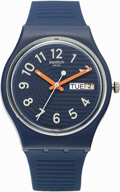 Swatch Armbanduhr, Quarz, Kunststoff, Grau, Damen - Bild 1
